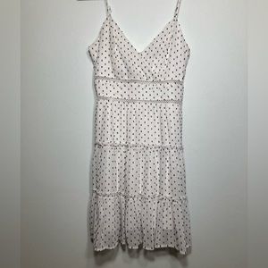 TRIXXI white with black dots medium dress